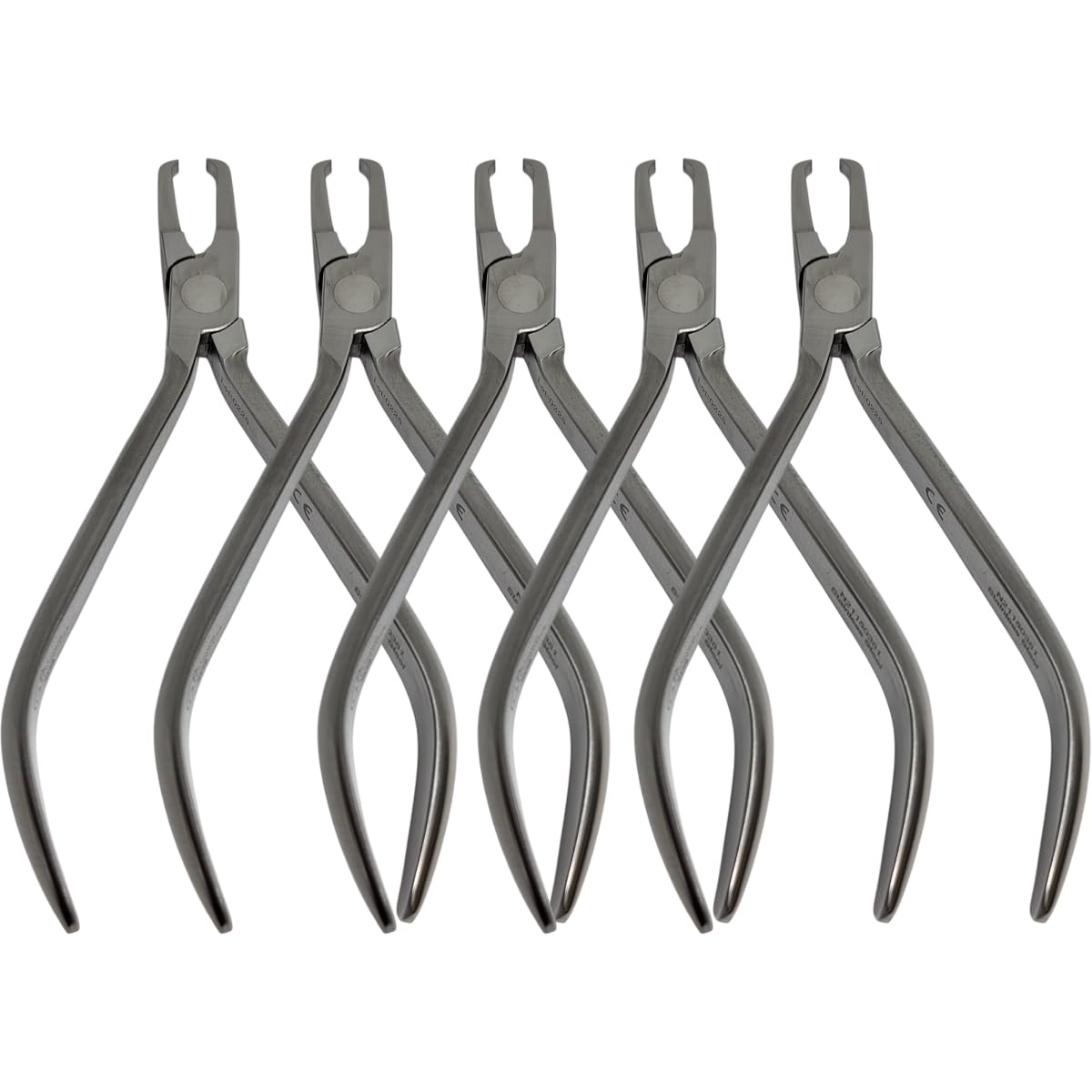 Set x 5 Orthodontic Direct Bond Bracket Removing Pliers – Straight – Fine, Aligned Jaws – Japanese Steel – Premium Orthodontics – One Year Warranty – Ships from USA – Made by Orthodentalusa Corp.