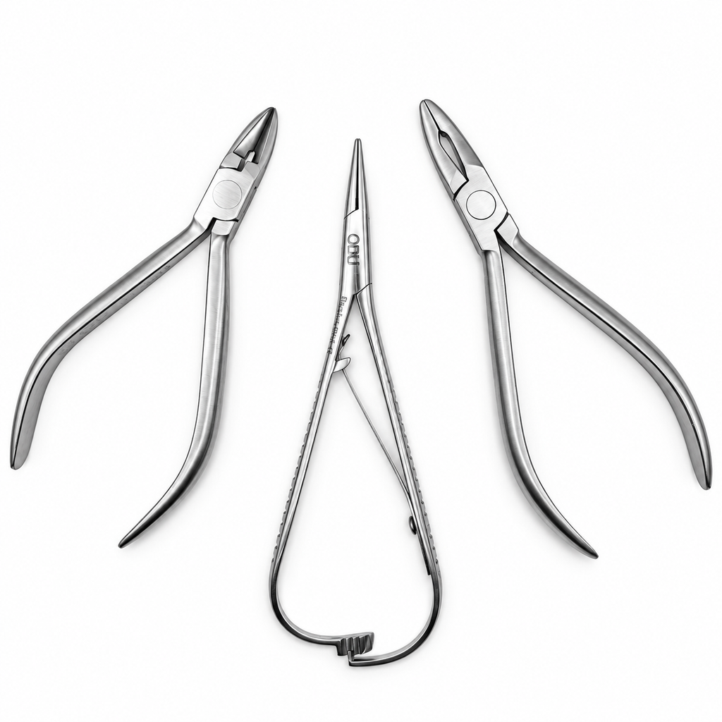 3-Piece Orthodontic Pliers Kit – Mathieu, Weingart & Pin/Ligature Cutter
