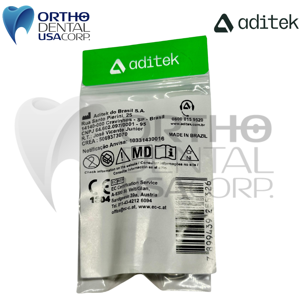 Crimpable Ball Hook L w/10 Aditek 01.00.0002