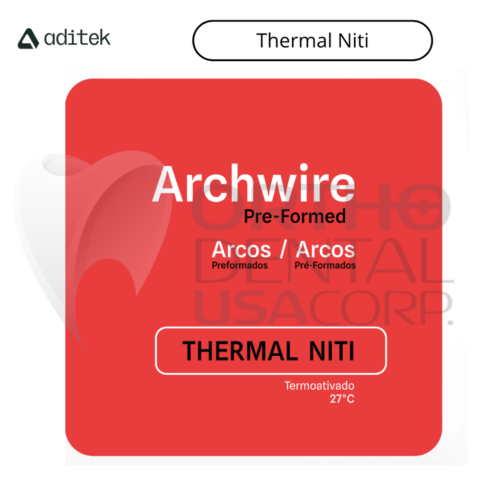 Thermal Niti Archwire Natural Upper 016×016 w/10 09.16.0566