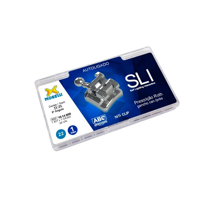 Kit of Brackets case Prescription Roth - SLI .022" - Hook Can - Bicusp - 20pcs