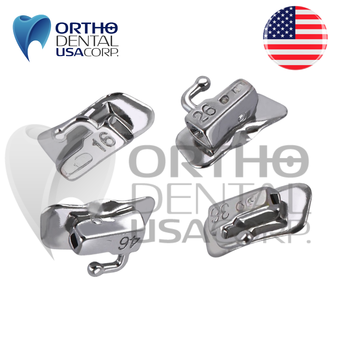 50 Sets (200 pieces) Orthodontic Buccal Tube 1st 2nd Molar Roth/MBT 022 Mesh Base