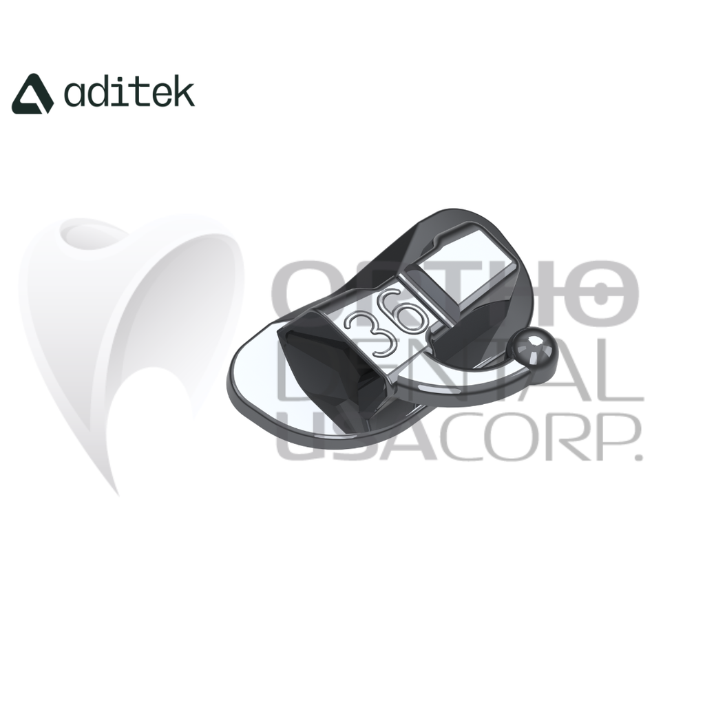 Buccal Tube Sgl Non-Conv Bond S Anatomic Base 022 Roth UL6/7 -10°T 8°O w/10 Aditek 08.54.0205