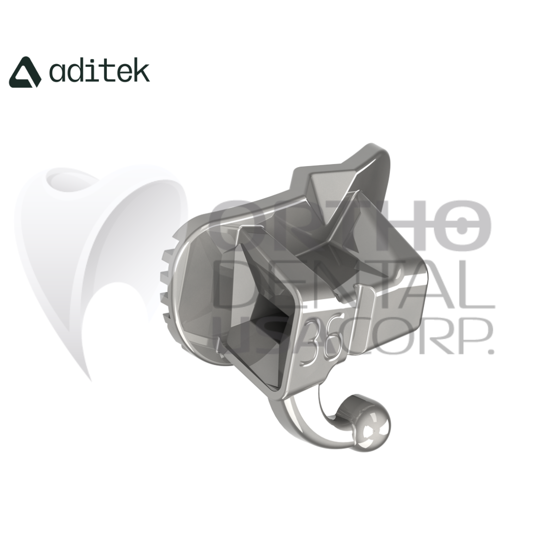 Buccal Tube Sgl Non-Conv Bond S Anatomic Base 022 Roth UL6/7 -10°T 8°O w/10 Aditek 08.54.0205