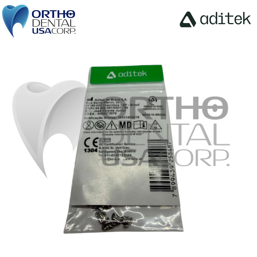 Buccal Tube Sgl Non-Conv Bond S Anatomic Base 022 Roth UL6/7 -10°T 8°O w/10 Aditek 08.54.0205