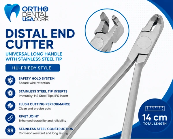 Distal end Cutter Universal Long Handle With SS Tip 14 cm / Hu-Friedy Style