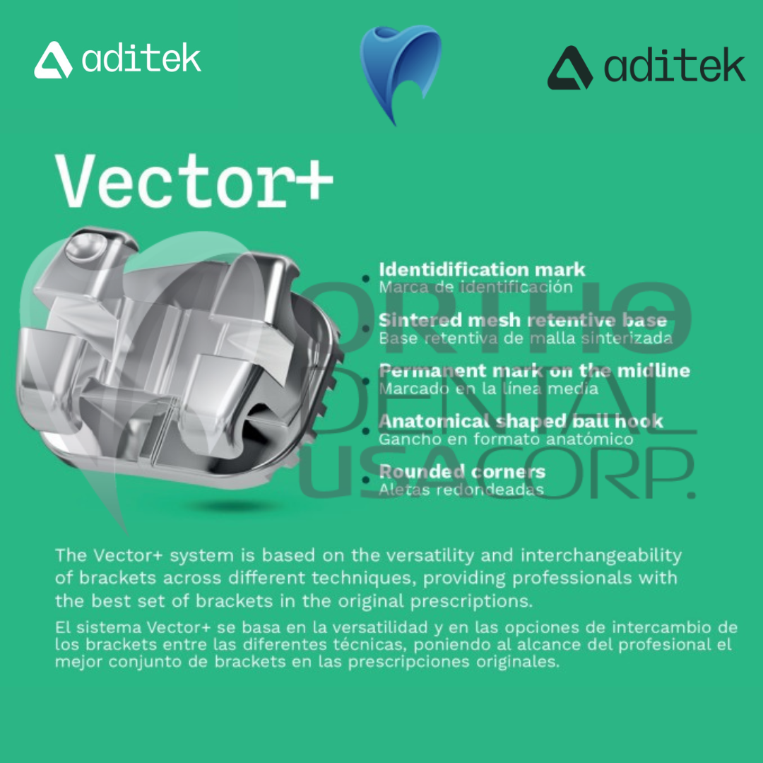 50 Kits 6×6 Vector+ 022 Roth Hk 3,4,5 w/1200 (50 patients) Aditek 05.40.0359