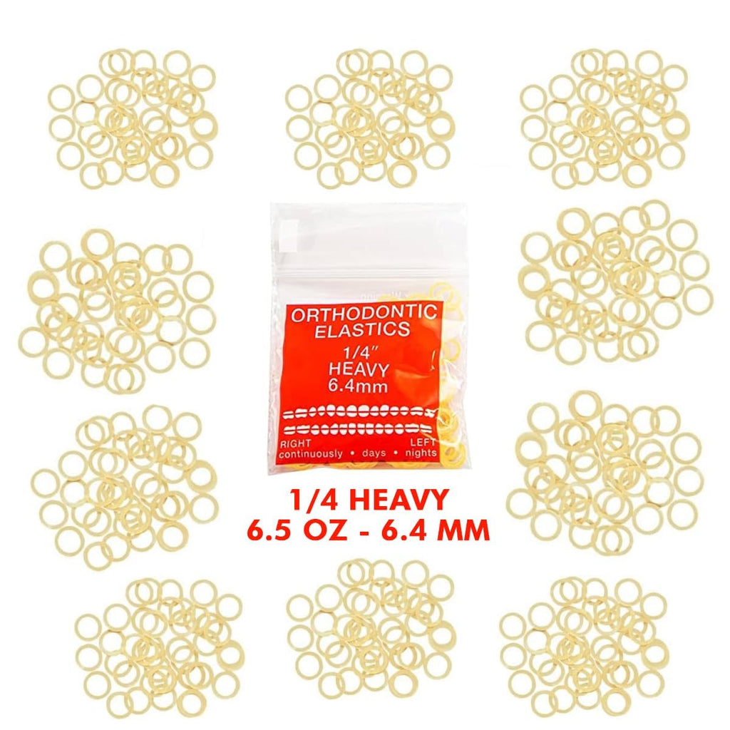 Orthodontic Intraoral Elastics - 10 bag x 100pcs - Surgical Latex - 1000pcs, Dental natural material - Made in USA - Orthodentalusa Corp. Free Shipping