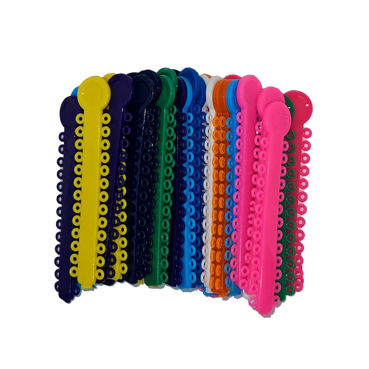 Orthodontic Ligature Ties - 1040 pcs / 40 Keys / 26 Donuts Assorted - Latex Free, Medical grade polyurethane, High elasticity - Made for USA - Orthodentalusa Corp.