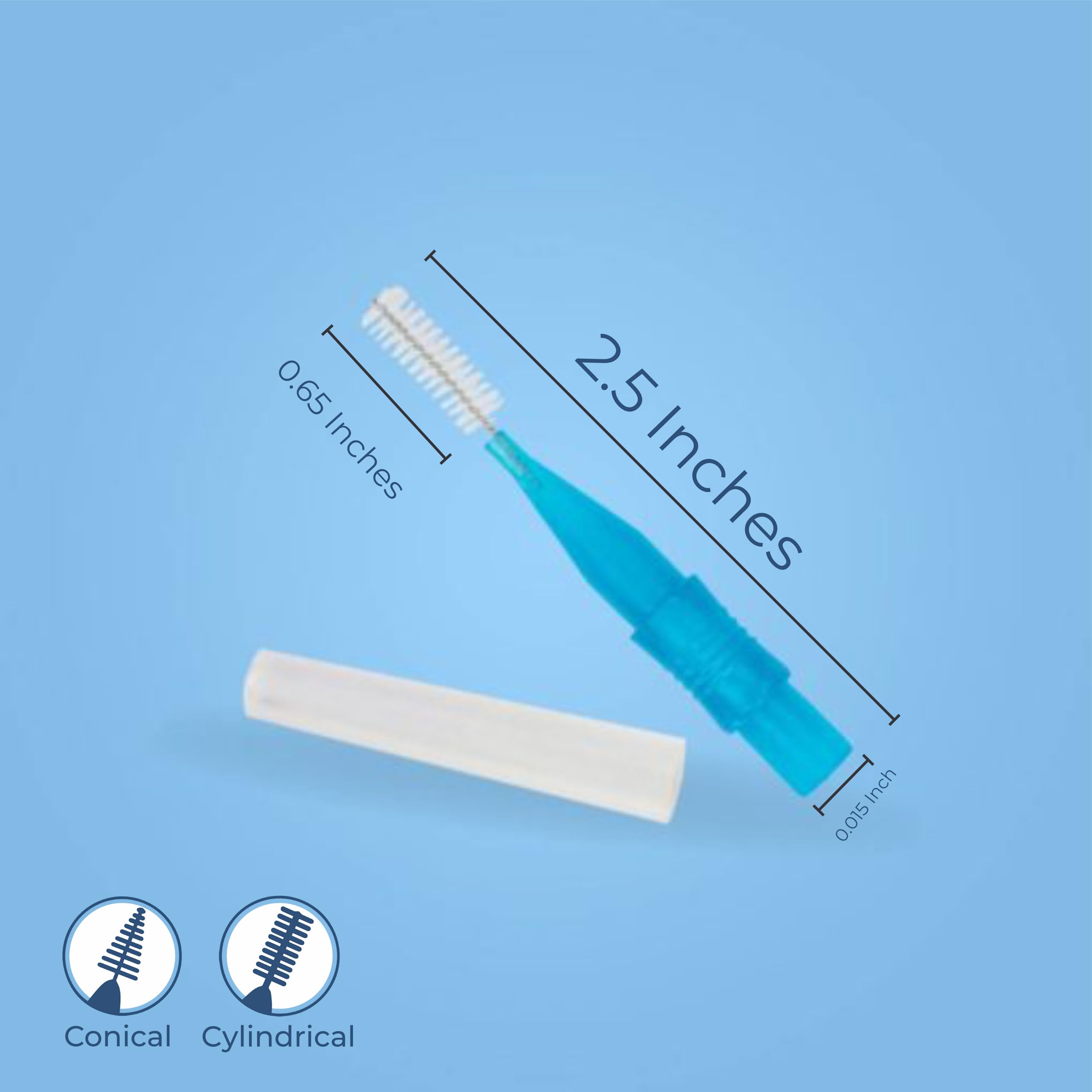 ColdentCare Orthodontic Interdental Toothbrush Dental Brush for Teeth Cleaning 4 Pack of 6, 3 Conical - 3 Cylindrical, Count 24 interdental Toothbrush Free Shipping