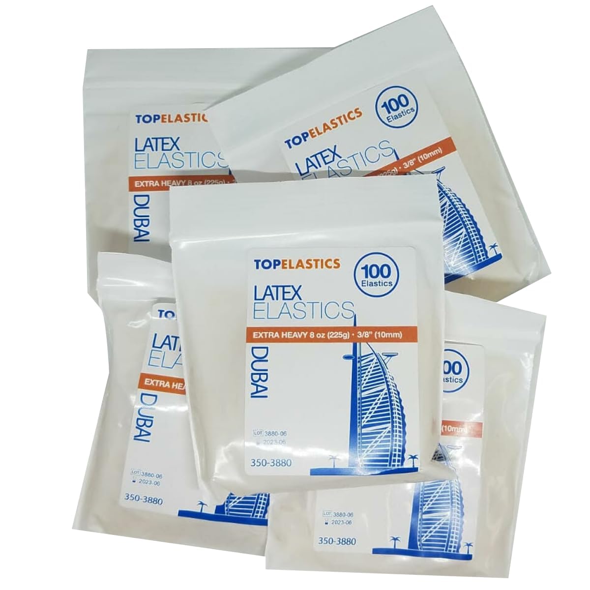 Orthodontic Intraoral Elastic - 50 bag x 100pcs - Surgical latex, 5000 pcs per box, packaged in resealable poly bags - Made in USA - Orthodentalusa Corp. Free Shipping