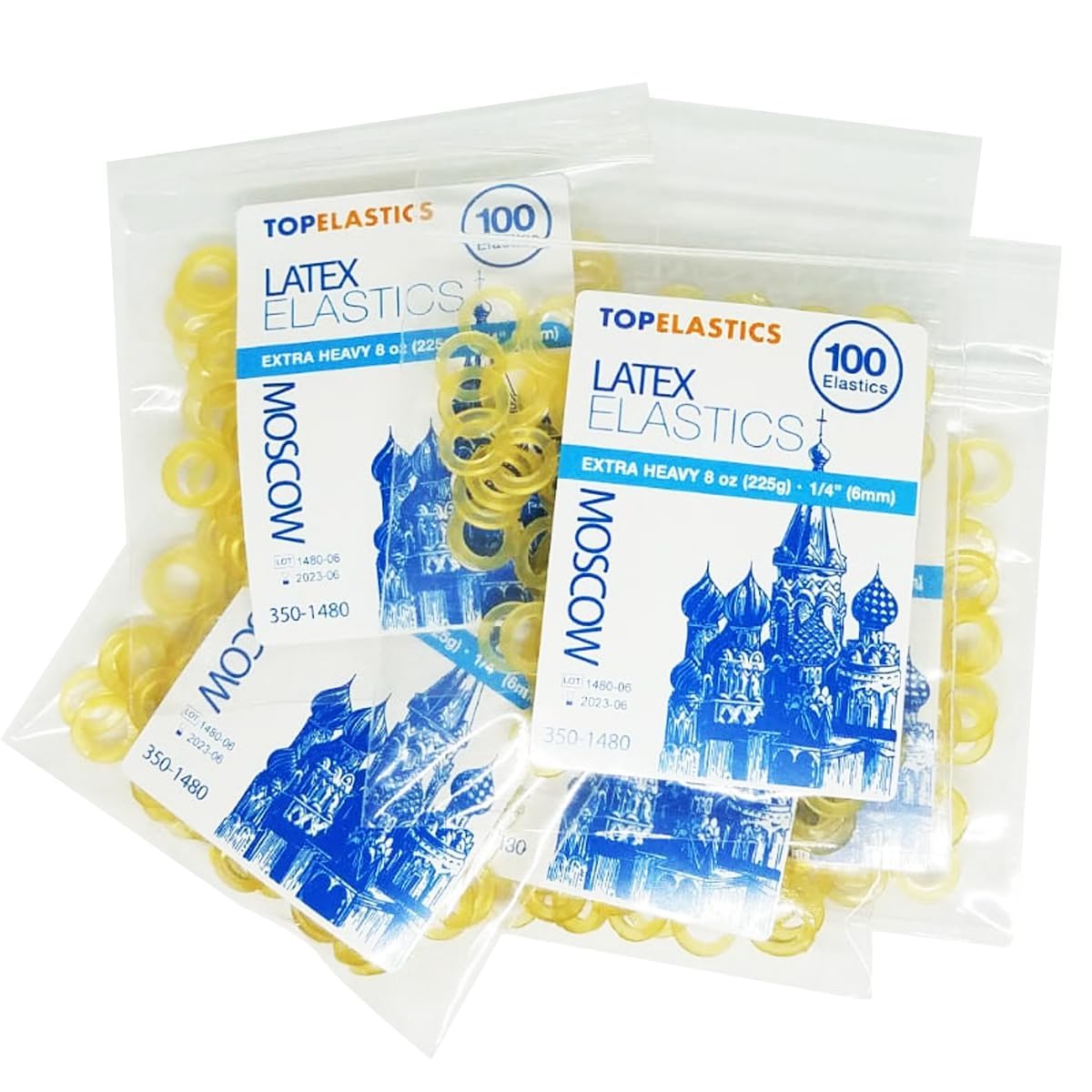 Orthodontic Intraoral Elastic - 50 bag x 100pcs - Surgical latex, 5000 pcs per box, packaged in resealable poly bags - Made in USA - Orthodentalusa Corp. Free Shipping