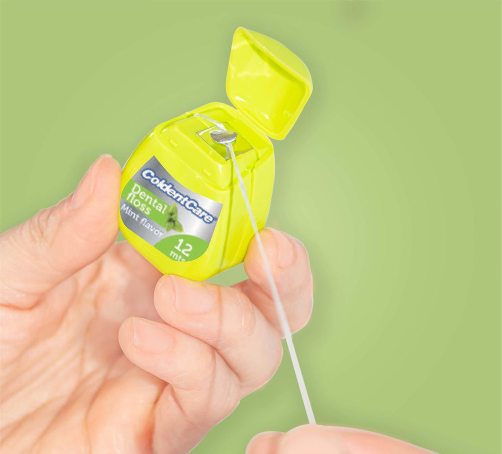 42 Pcs Orthodontic Dental Floss Pocket ColdentCare - 12m Silk, Mint Flavor - Available in White, Green, Purple, Blue. 1 Count Free Shipping