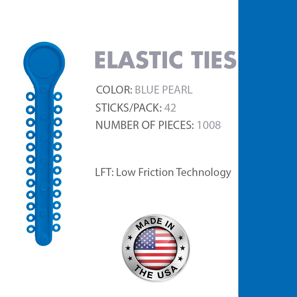 Orthodontic Ligature Ties 42 Keys/24 Donuts 1008pcs-Low Friction Technology, Latex Free, Medical grade polyurethane-.060 Inner/.125 Outer Diameter-Made in USA-Orthodentalusa Corp.