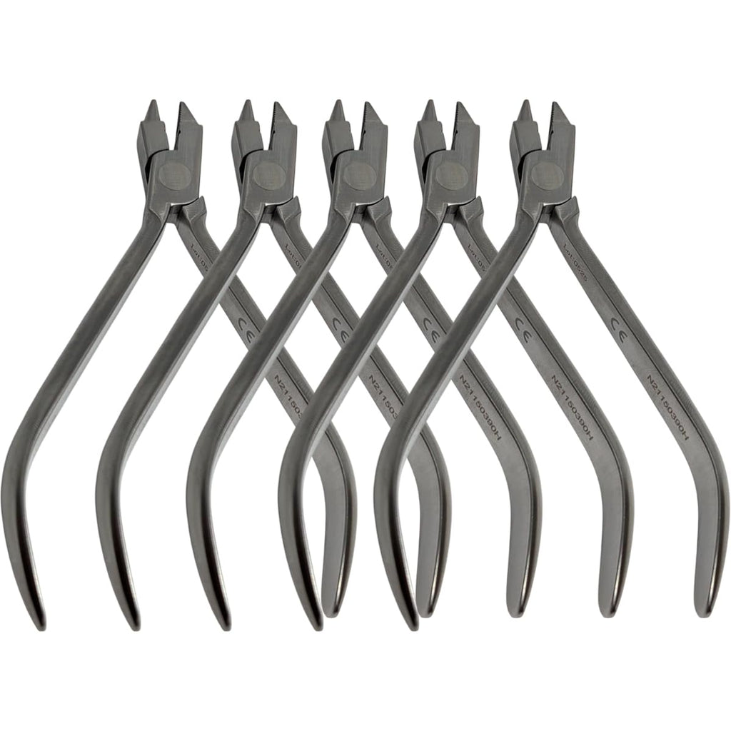 Set x 5 Orthodontic Bird Beak Pliers – Heavy & Serrated Jaw with Immunity-HS Tip Inserts – Japanese Steel – Premium Orthodontics – One Year Warranty – Ships from USA – Made by Orthodentalusa Corp.