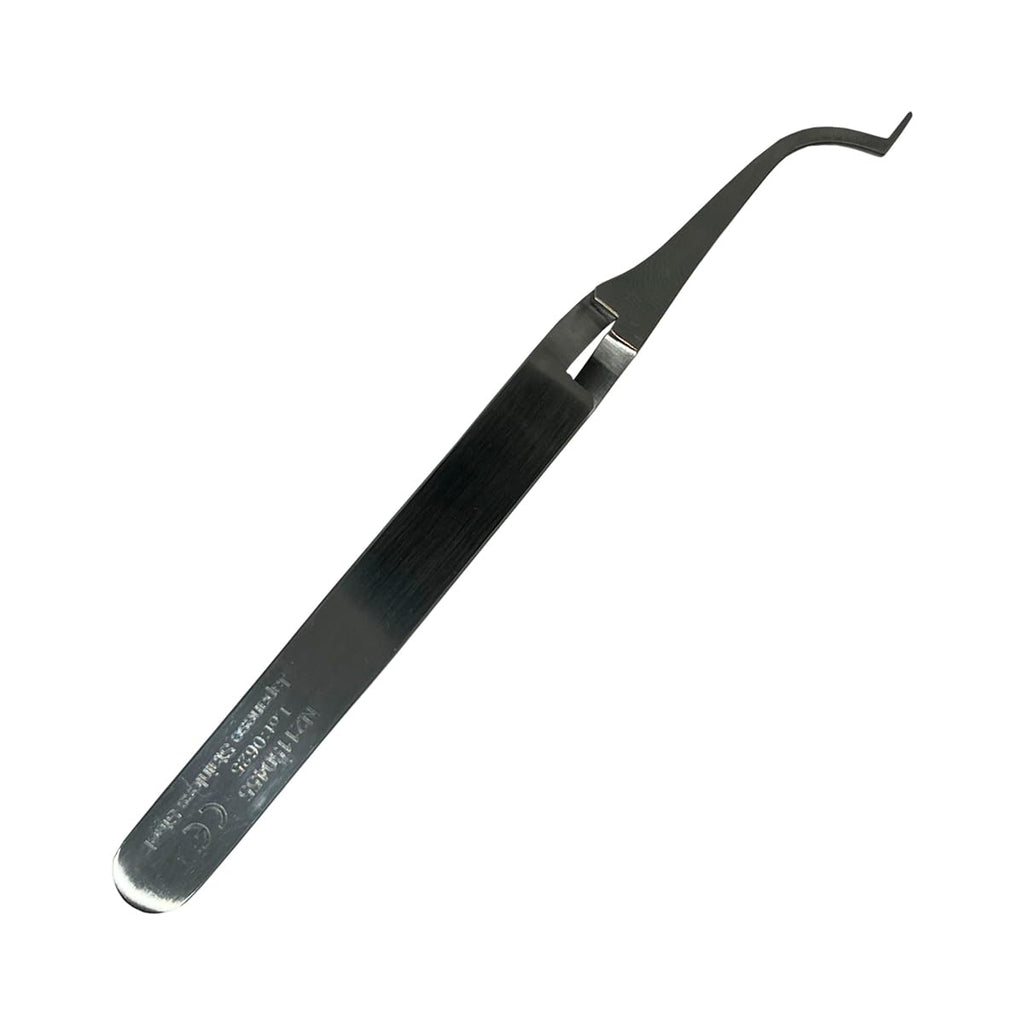 Set x 5 Orthodontic Dental Buccal Tube Tweezers – Cross Action Slim, Anatomically-Shaped Tips – Japanese Steel – Premium Orthodontics – One Year Warranty – Ships from USA – Made by Orthodentalusa Corp