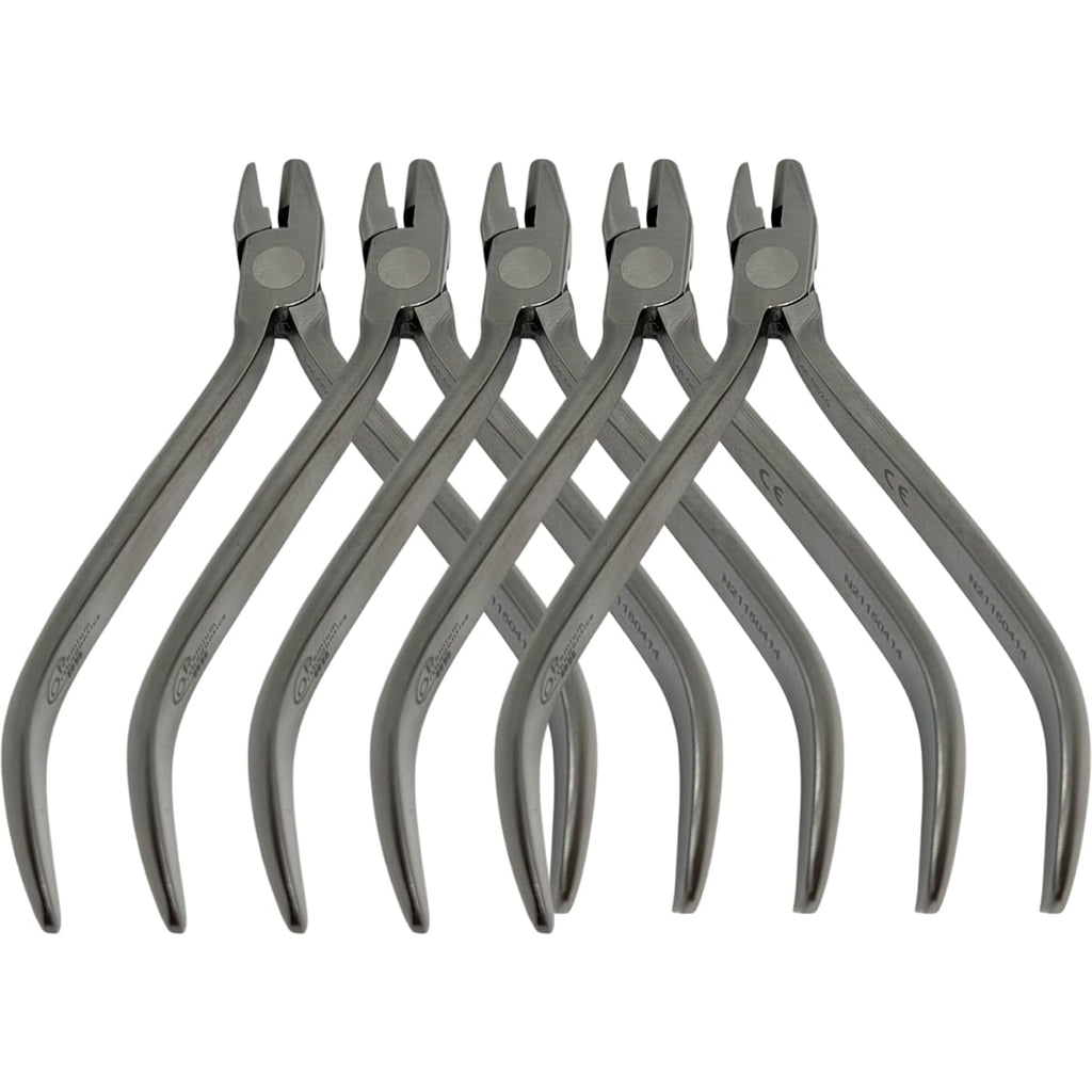 Set x 5 Orthodontic Hollow Chop Arch Forming Pliers – 12 cm – Special Hollow Jaws – Japanese Steel – Premium Orthodontics – One Year Warranty – Ships from USA – Made by Orthodentalusa Corp.