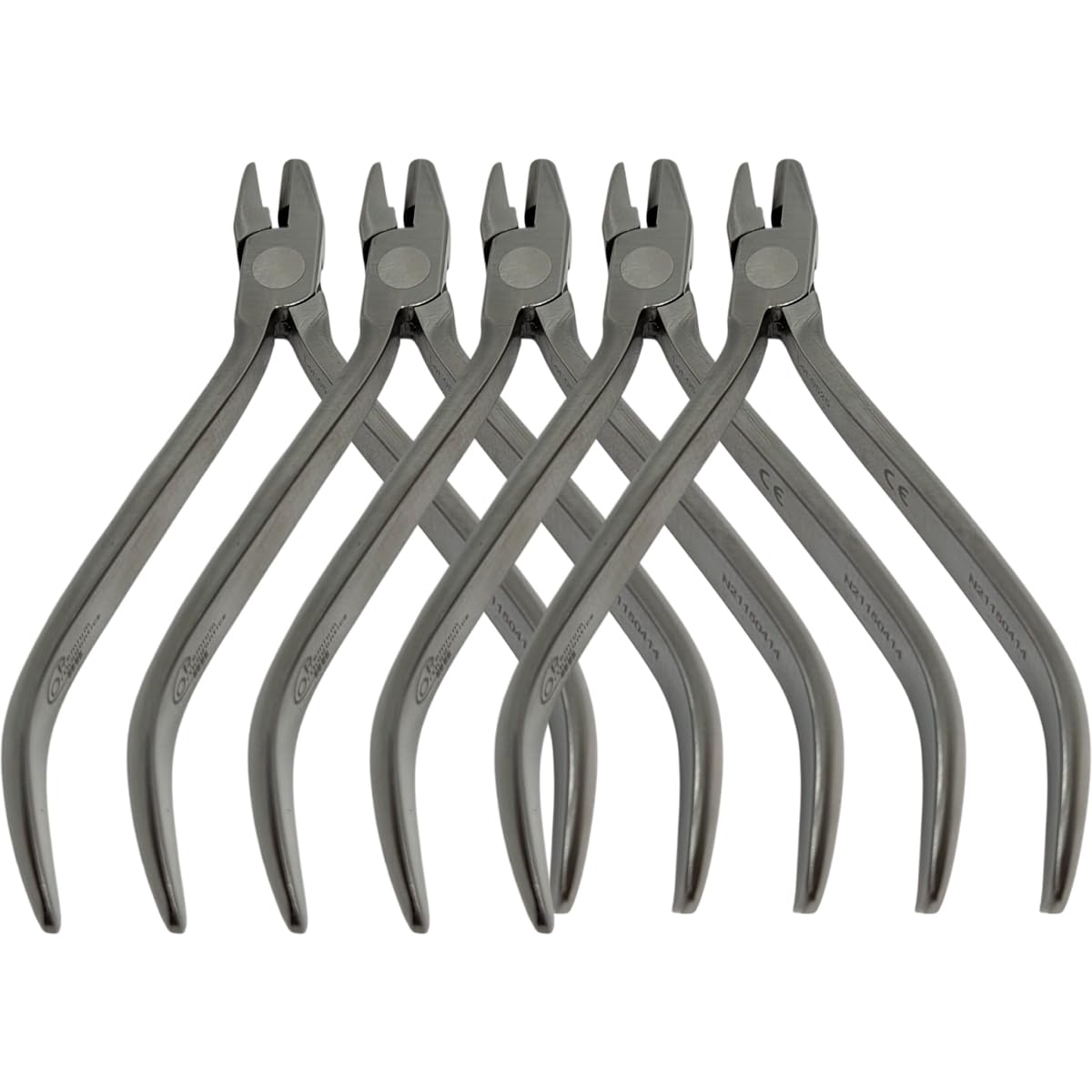 Set x 5 Orthodontic Hollow Chop Arch Forming Pliers – 12 cm – Special Hollow Jaws – Japanese Steel – Premium Orthodontics – One Year Warranty – Ships from USA – Made by Orthodentalusa Corp.