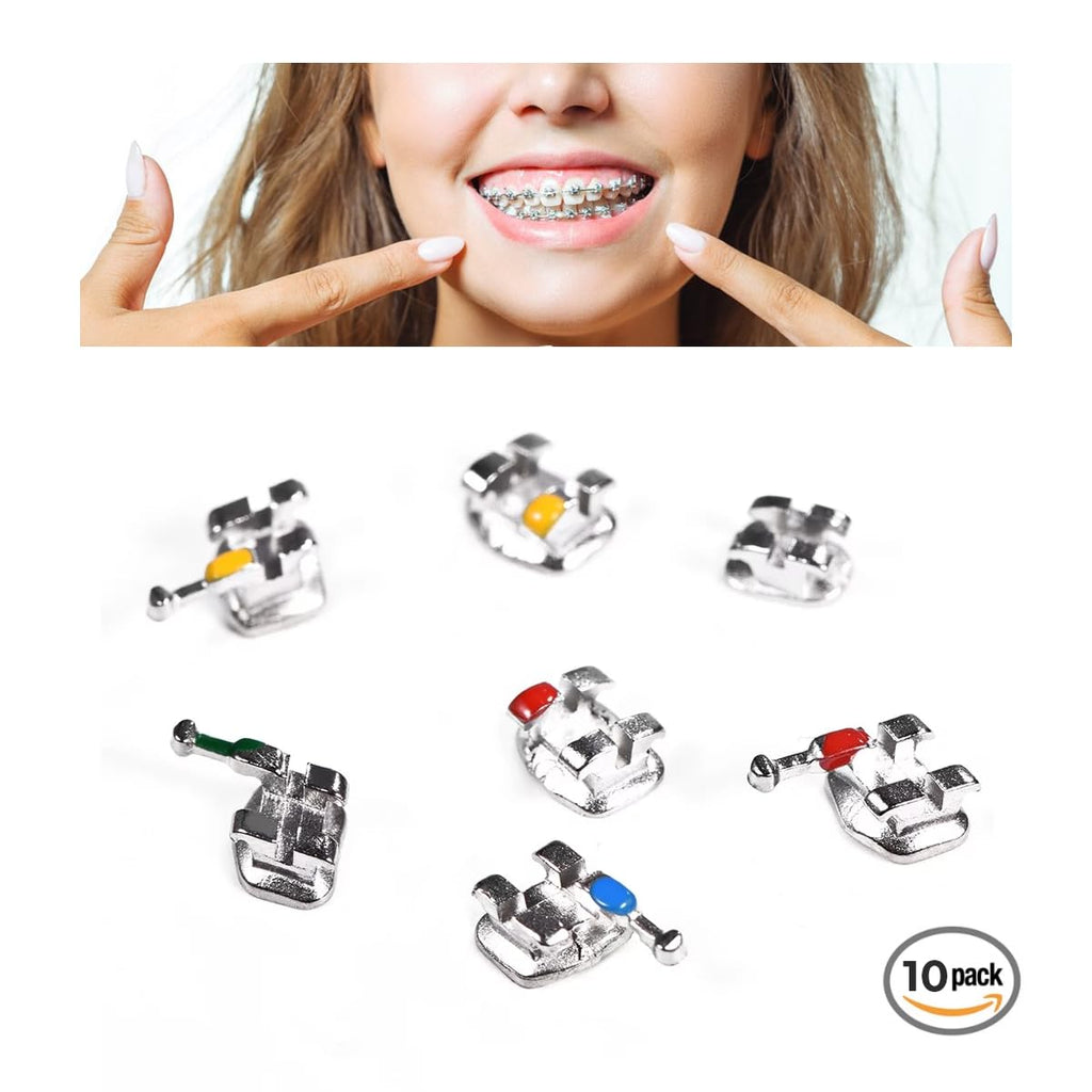 Orthodontic Bracket Monoblock Mini | 200pcs - 10 pack | Roth 0.022" W/H 3,4,5 Carboard | Stainless Steal, lower friction, Ultra smooth | Orthodentalusa Corp. | Made for USA