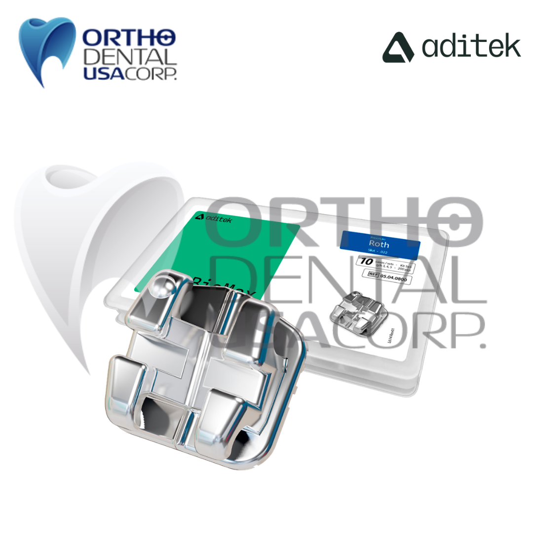 100 Kits Brackets 7×7 BioMax 022 Roth Hook 3,4,5 w/2800 pcs (100 patients) Aditek 05.04.0336