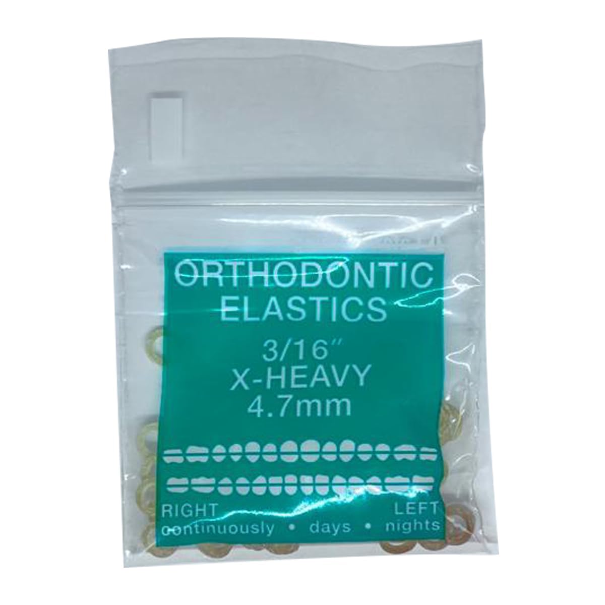 Orthodontic Intraoral Elastics - 10 bag x 100pcs - Surgical Latex - 1000pcs, Dental natural material - Made in USA - Orthodentalusa Corp. Free Shipping