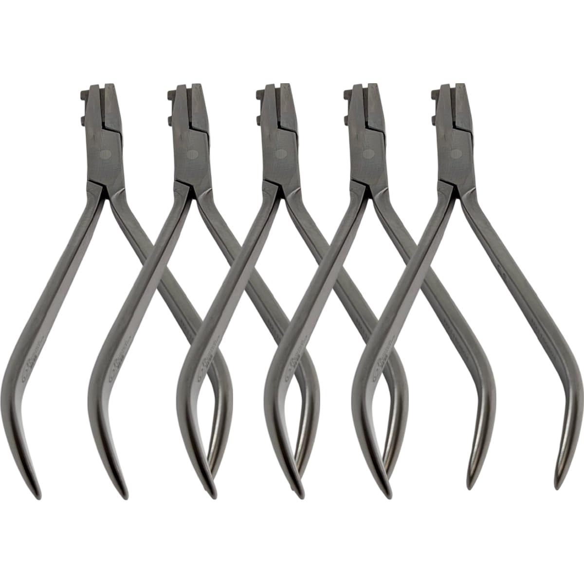 Set x 5 Orthodontic Dental Ligature Forming Pliers – New Design Tapered, High-Precision Tips – Japanese Steel – Premium Orthodontics – One Year Warranty – Ships from USA – Made by Orthodentalusa Corp.