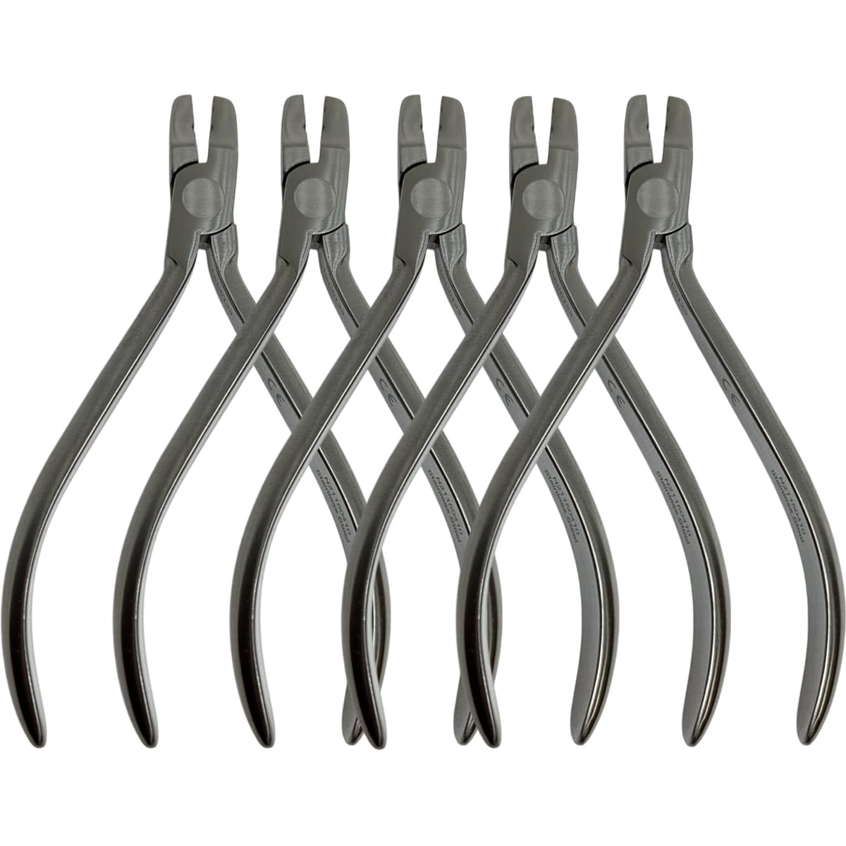 Set x 5 Orthodontic Lingual Arch Forming Pliers – 12 cm – Smooth Rounded Beaks – Japanese Steel – Premium Orthodontics – One Year Warranty – Ships from USA – Made by Orthodentalusa Corp.