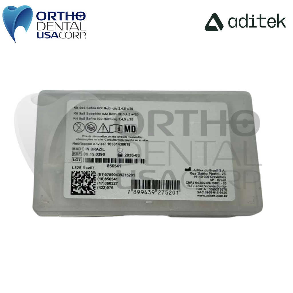 Kit 5×5 Sapphire 022 Roth Hk 3,4,5 w/20 Aditek 05.15.0390