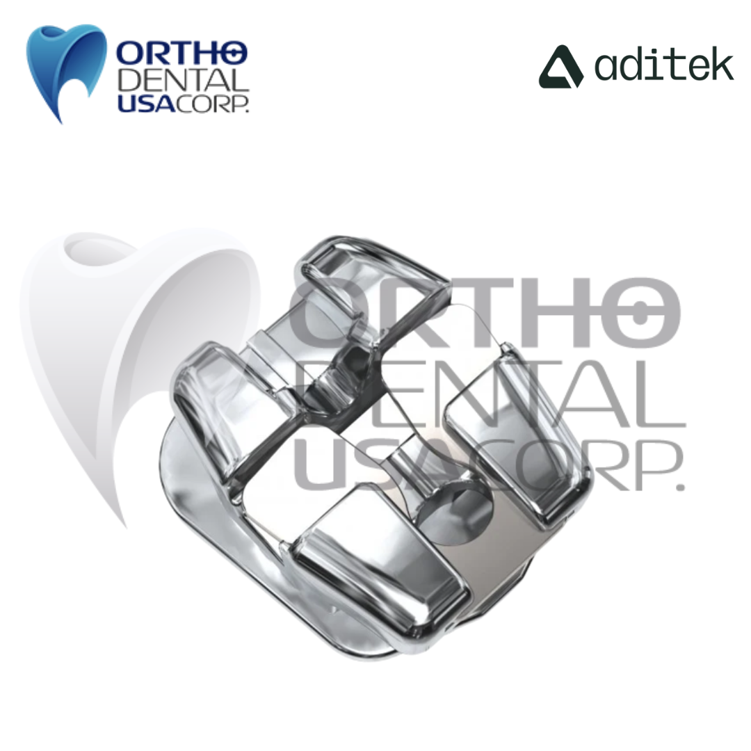 Model for Study with self ligating Brackets 7×7 EasyClip+ Passive 022 MBT Hk 3,4,5 w/28 pcs Vector+, BioMax, Ceramic Translux, Sapphire Aditek 00.02.0005
