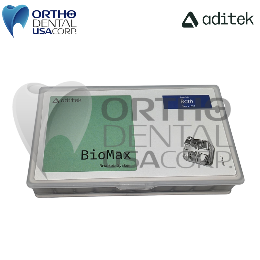 100 Kits Brackets 7×7 BioMax 022 Roth Hook 3,4,5 w/2800 pcs (100 patients) Aditek 05.04.0336