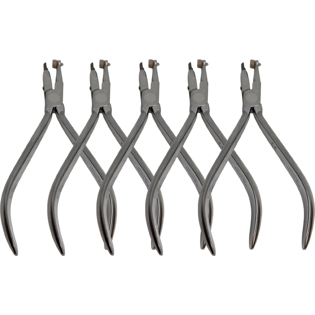 Set x 5 Dental Orthodontic Adhesive Removing Pliers with Studs High Heat Pads 6mm / One-Year Warranty - Made for The USA by Premium Orthodontics - Orthodentalusa Corp. (N21150427)