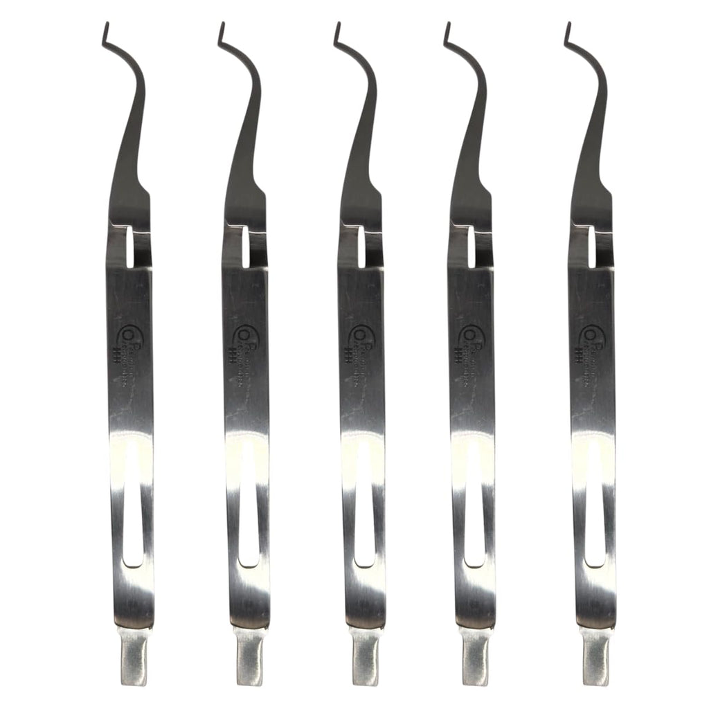 Set x 5 Orthodontic Dental Buccal Tube Cross Action Tweezers with Slot Aligner Thin and Curved Profile/One-Year Warranty - Made for The USA by Premium Orthodontics - Orthodentalusa Corp (N21150456)