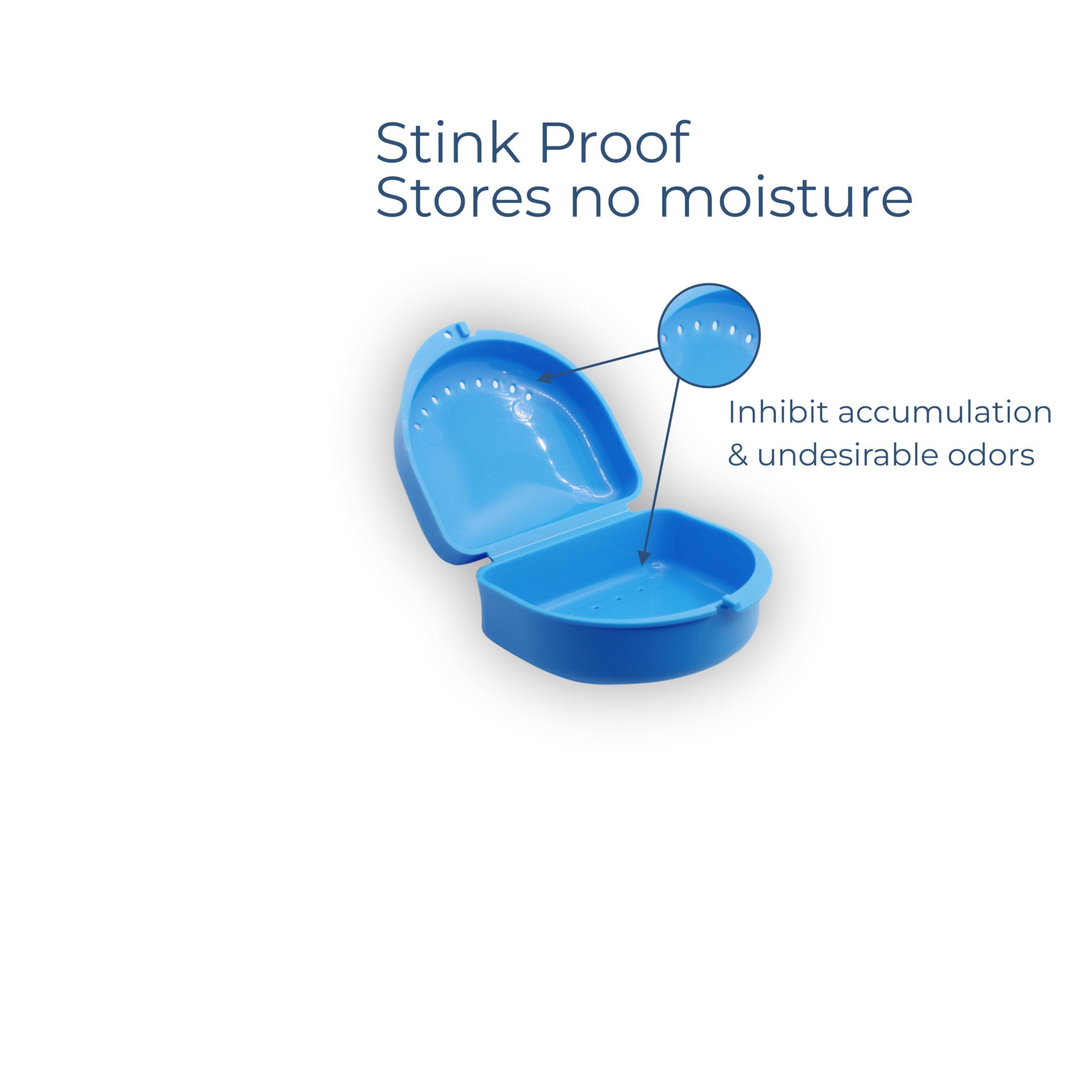 Orthodontic Retainer Double with Vent Holes Assorted pack of 12 ColdentCare - Retainer Case, Denture Case, Durable & Similar Mouth Guard Case, Tight Snap Lock