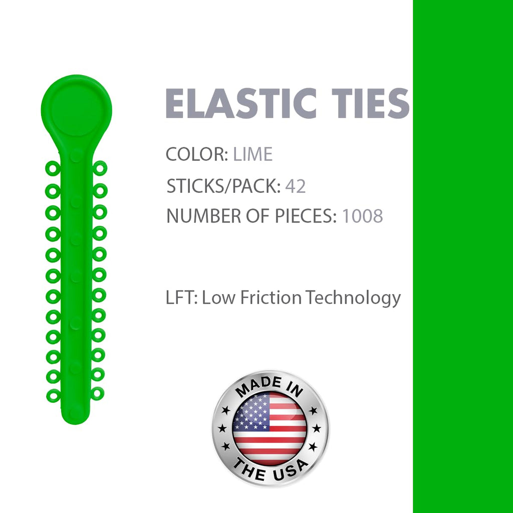 Orthodontic Ligature Ties 42 Keys/24 Donuts 1008pcs-Low Friction Technology, Latex Free, Medical grade polyurethane-.060 Inner/.125 Outer Diameter-Made in USA-Orthodentalusa Corp.