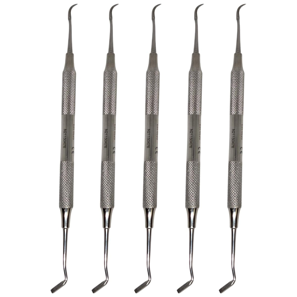 Set x 5 Dental Band Pusher and Scaler Instruments - Ergonomic Non-Slip Handle - Precise and Safe Tip/One-Year Warranty - Made for The USA by Premium Orthodontics - Orthodentalusa Corp. (N21150476)