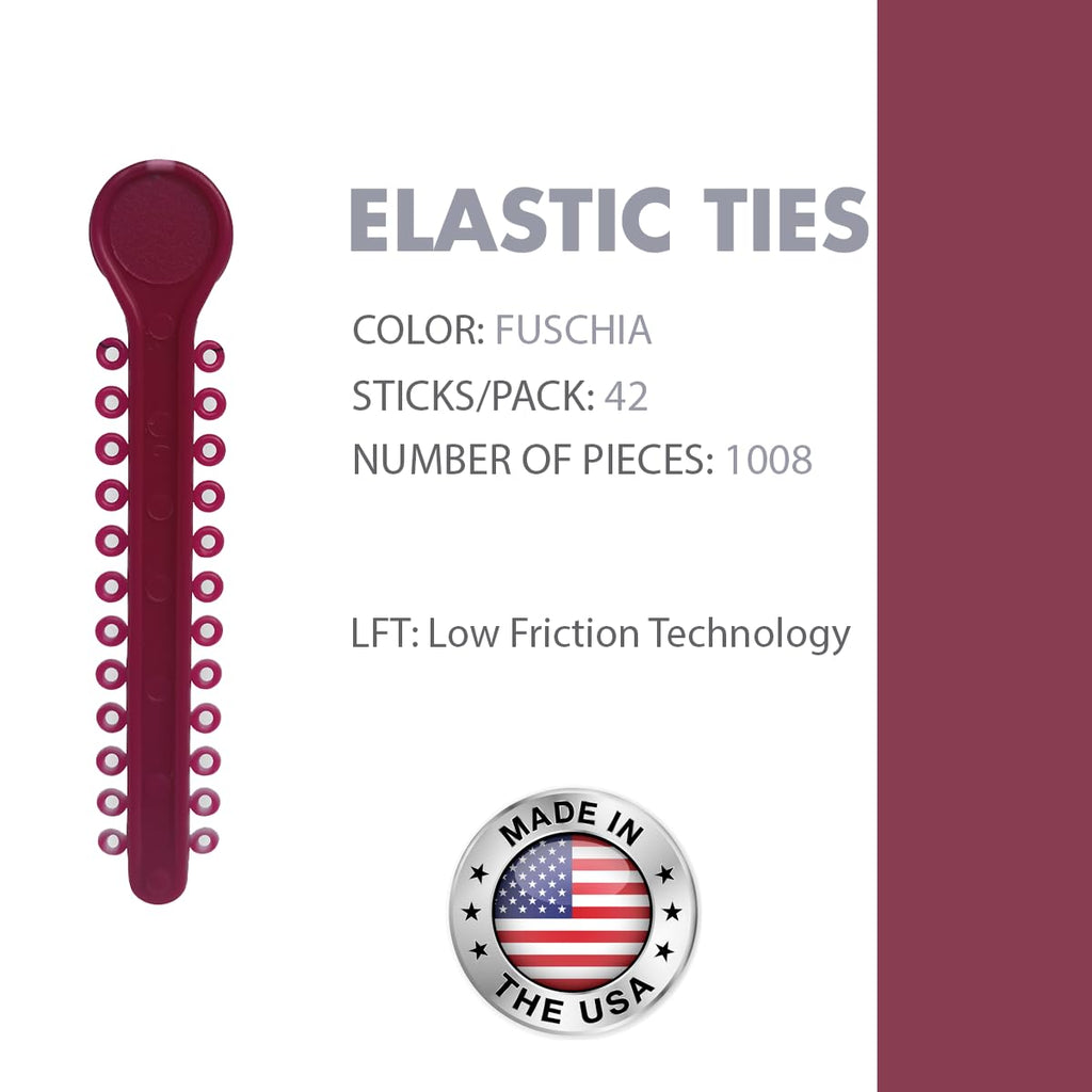 Orthodontic Ligature Ties 42 Keys/24 Donuts 1008pcs-Low Friction Technology, Latex Free, Medical grade polyurethane-.060 Inner/.125 Outer Diameter-Made in USA-Orthodentalusa Corp. Free Shipping
