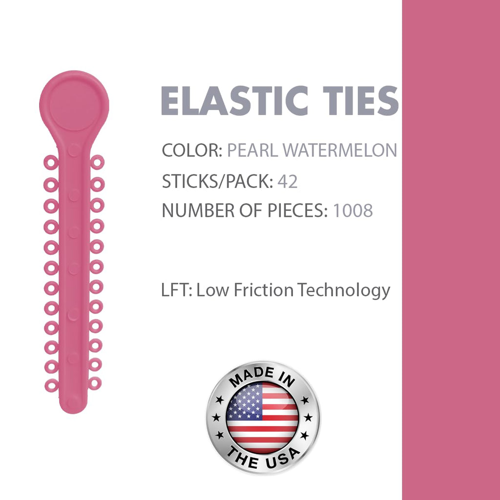 Orthodontic Ligature Ties 42 Keys/24 Donuts 1008pcs-Low Friction Technology, Latex Free, Medical grade polyurethane-.060 Inner/.125 Outer Diameter-Made in USA-Orthodentalusa Corp.