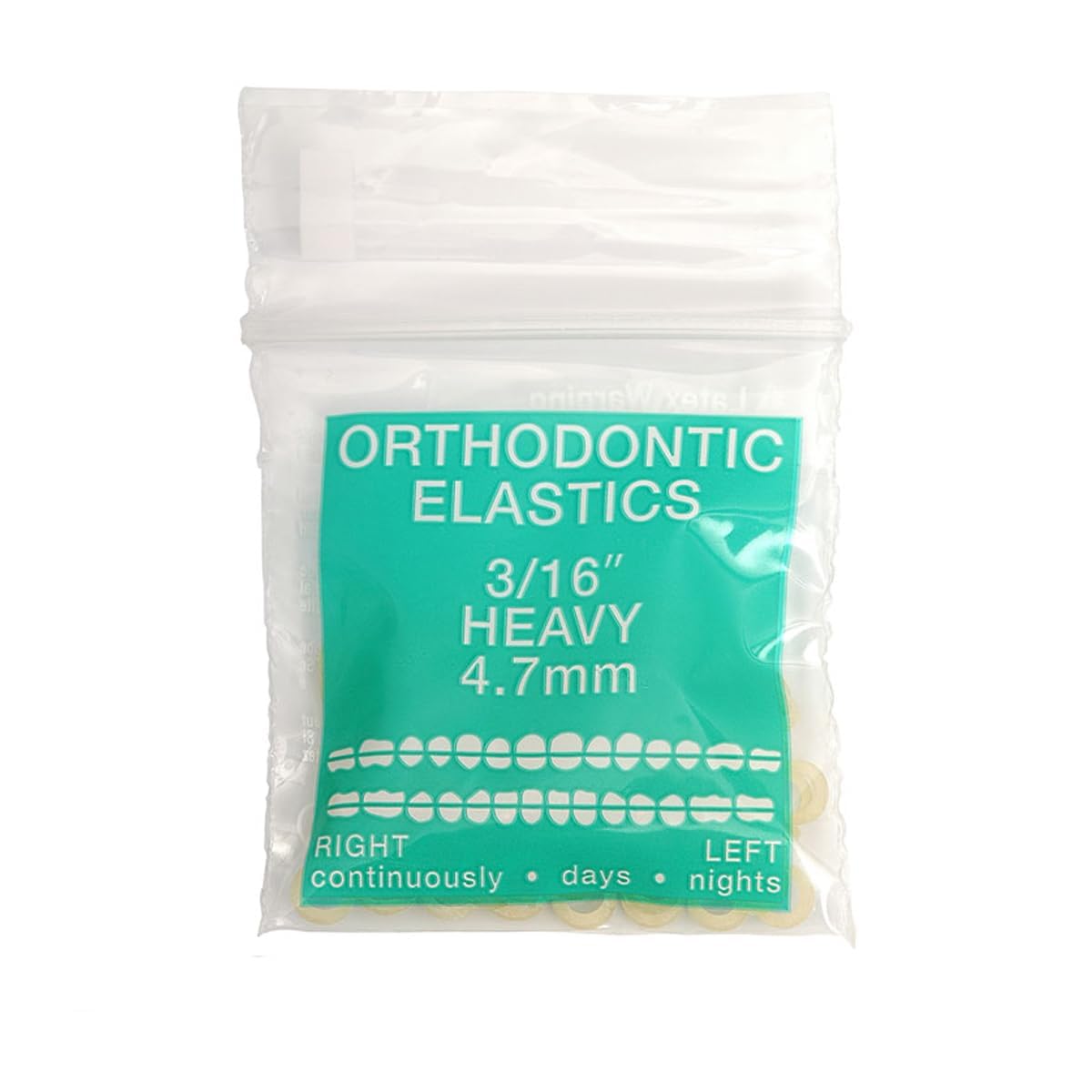 Orthodontic Intraoral Elastics - 10 bag x 100pcs - Surgical Latex - 1000pcs, Dental natural material - Made in USA - Orthodentalusa Corp. Free Shipping
