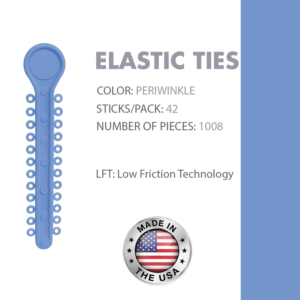 Orthodontic Ligature Ties 42 Keys/24 Donuts 1008pcs-Low Friction Technology, Latex Free, Medical grade polyurethane-.060 Inner/.125 Outer Diameter-Made in USA-Orthodentalusa Corp.