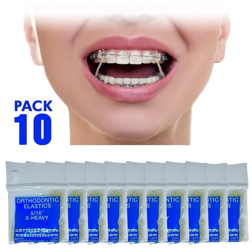 Orthodontic Intraoral Elastics - 10 bag x 100pcs - Surgical Latex - 1000pcs, Dental natural material - Made in USA - Orthodentalusa Corp. Free Shipping
