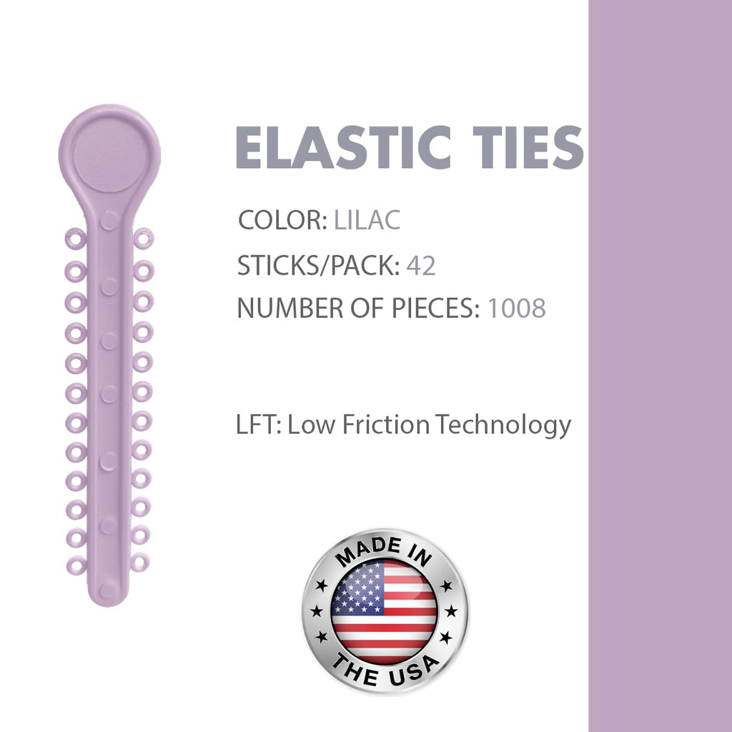 Orthodontic Ligature Ties 42 Keys/24 Donuts 1008pcs-Low Friction Technology, Latex Free, Medical grade polyurethane-.060 Inner/.125 Outer Diameter-Made in USA-Orthodentalusa Corp.