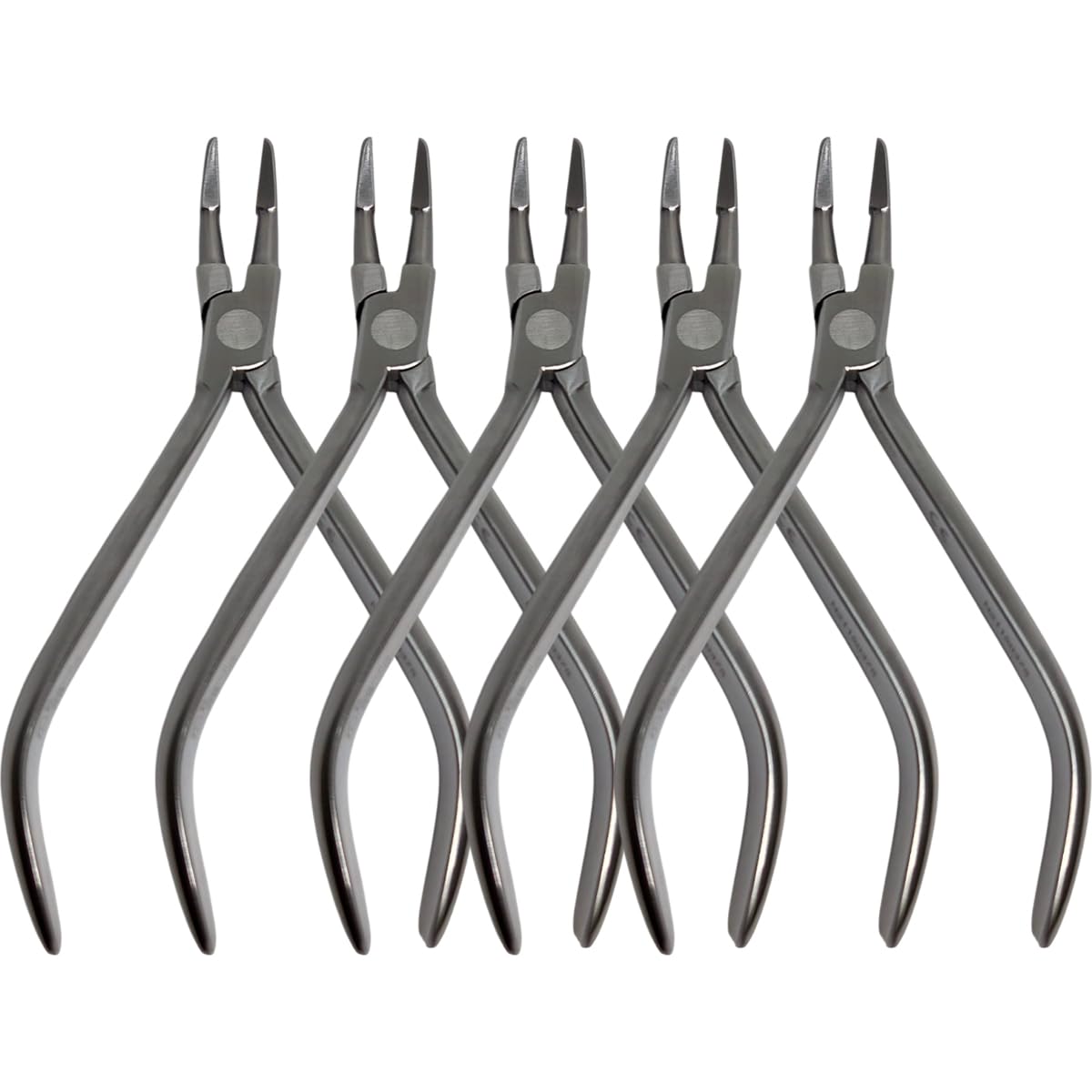 Set x 5 Orthodontic Slim Weingart Pliers – 13 cm (Hu-Friedy Type) – Smooth Outer Edges – Japanese Steel – Premium Orthodontics – One Year Warranty – Ships from USA – Made by Orthodentalusa Corp.