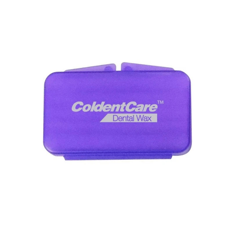 Orthodontic Braces Wax, 50 pcs premium wax strips ColdentCare - Dental Wax for Braces and Aligners Wax Strips, Multicolor cases, 12 Pack with storage case, Light Mint Scent. 9024