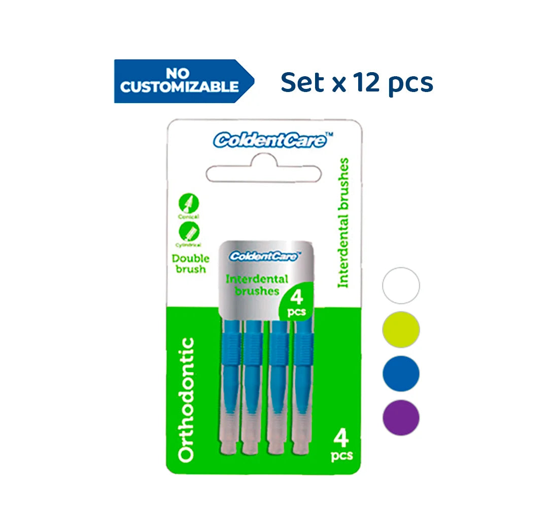 Double Interdental Toothbrush - Set x 12 - 9039