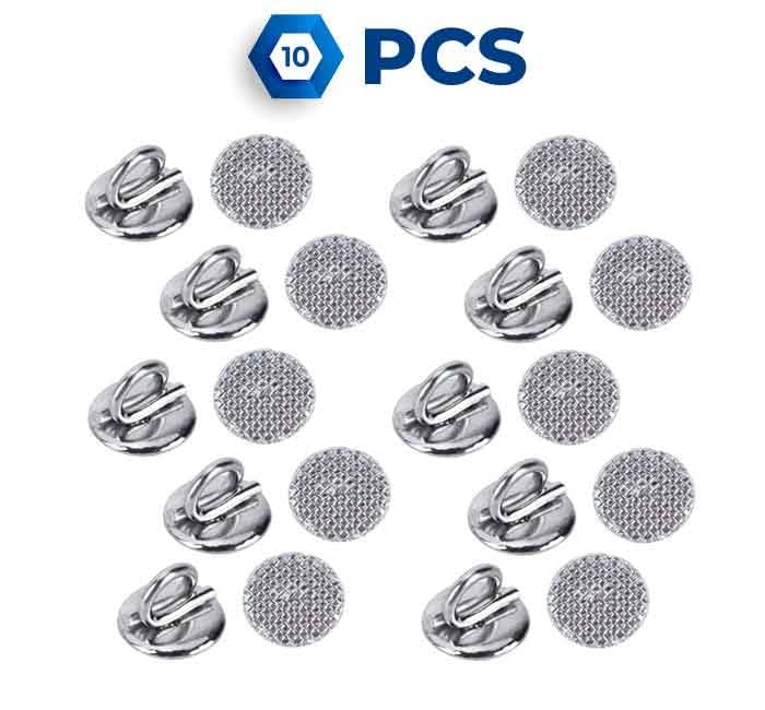 Orthodontic Bonding Lingual/Buccal: Composite Buttons, Lingual Rings (Round Base with Caplin Hooks) Bite Turbos and Clear Attachments (Round & Rectangular) 10 Units per Type. Free Shipping