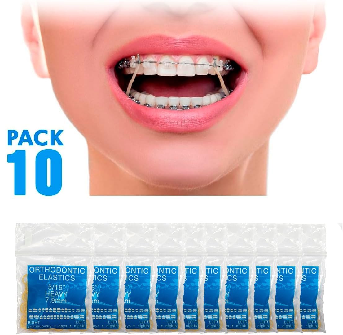 Orthodontic Intraoral Elastics - 10 bag x 100pcs - Surgical Latex - 1000pcs, Dental natural material - Made in USA - Orthodentalusa Corp. Free Shipping