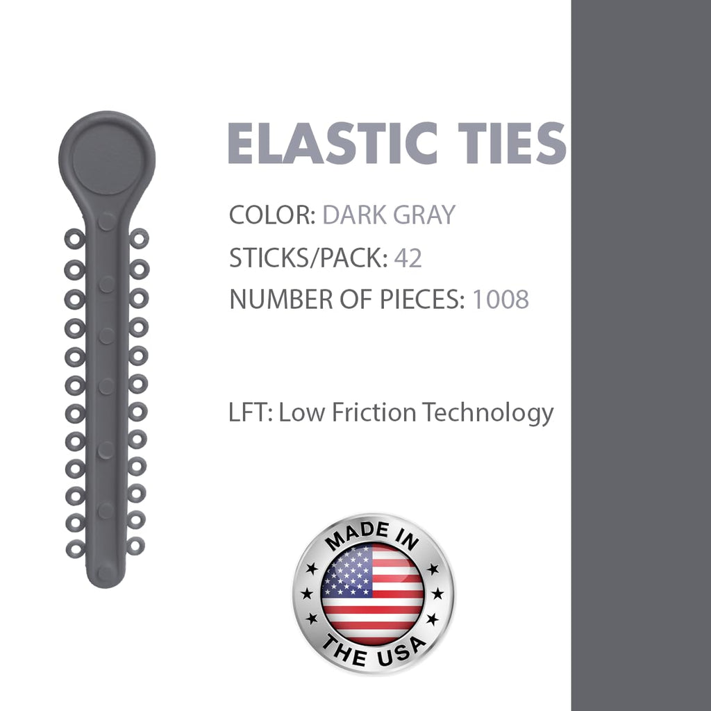 Orthodontic Ligature Ties 42 Keys/24 Donuts 1008pcs-Low Friction Technology, Latex Free, Medical grade polyurethane-.060 Inner/.125 Outer Diameter-Made in USA-Orthodentalusa Corp.