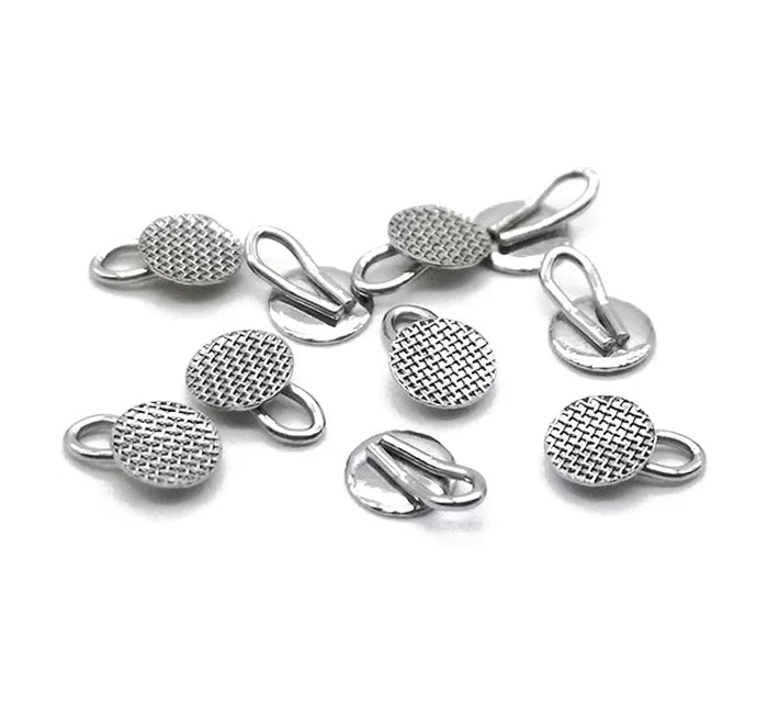 Bondable Lingual Rings Round Base 10 pcs Caplin Hooks Traction