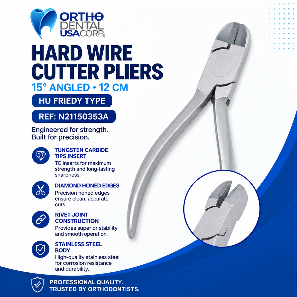 Hard Wire Cutter Pliers 15 Degree Angled 12 cm (Hu Friedy Type)