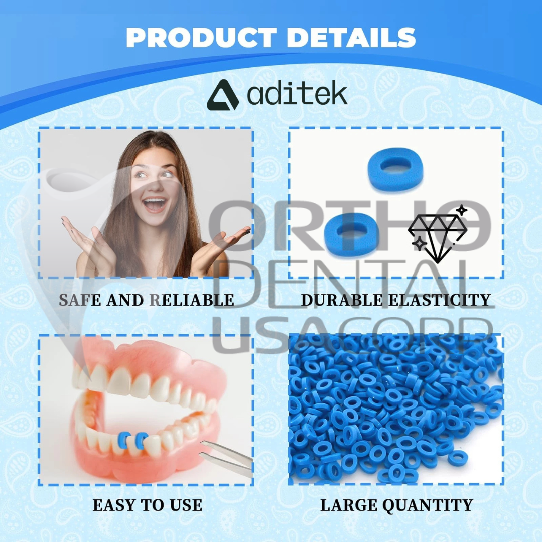 Separator Elastic 5/32″ Blue Pack w/1000 Aditek 06.02.0002